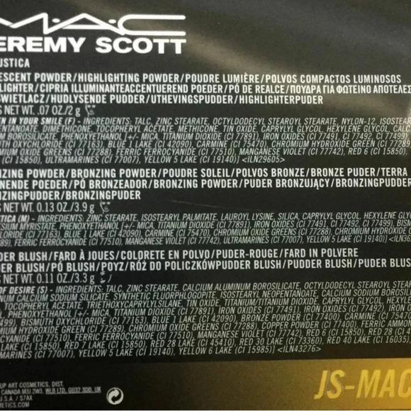 MAC COSMETICS Jeremy Scott CD-JS X3 ACOUSTICA 3 x .31 oz Brand New In Box - Picture 4 of 4